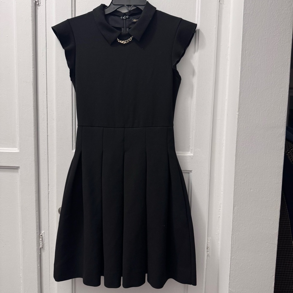 Maje Rousta Fit-and-flare Chain-detail Pleated Mini Dress - Picture 3 of 10